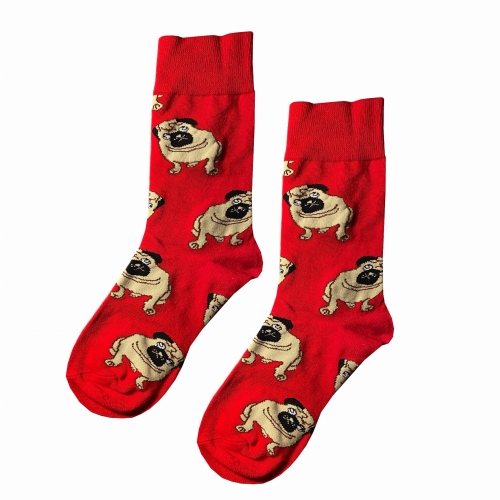 skarpetki czerwone mops .jpg