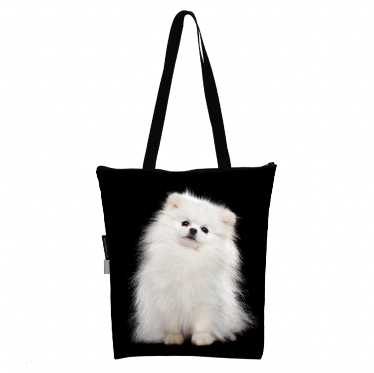 torba pomeranian biały czarne tło.png