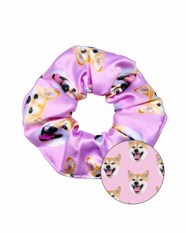 scrunchie shiba róż.jpg